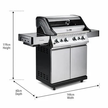 Fire Mountain Olympus 6-Burner Stainless Steel Gas BBQ