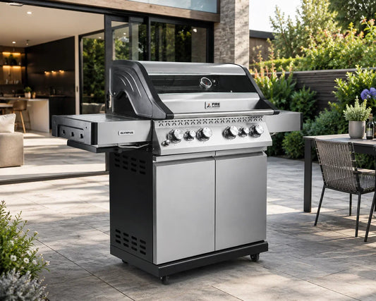 Fire Mountain Olympus 6-Burner Stainless Steel Gas BBQ