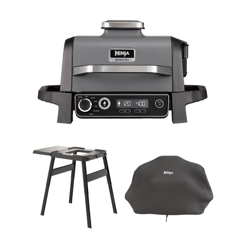 Ninja Woodfire Electric BBQ Grill & Smoker with Stand & Cover