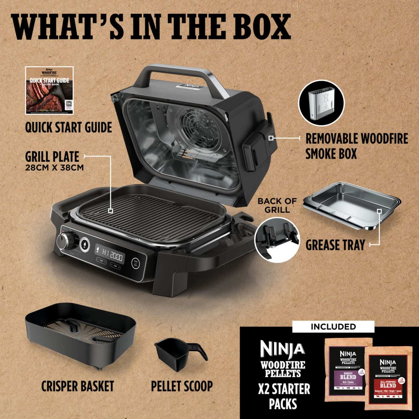 Ninja Woodfire Electric BBQ Grill & Smoker